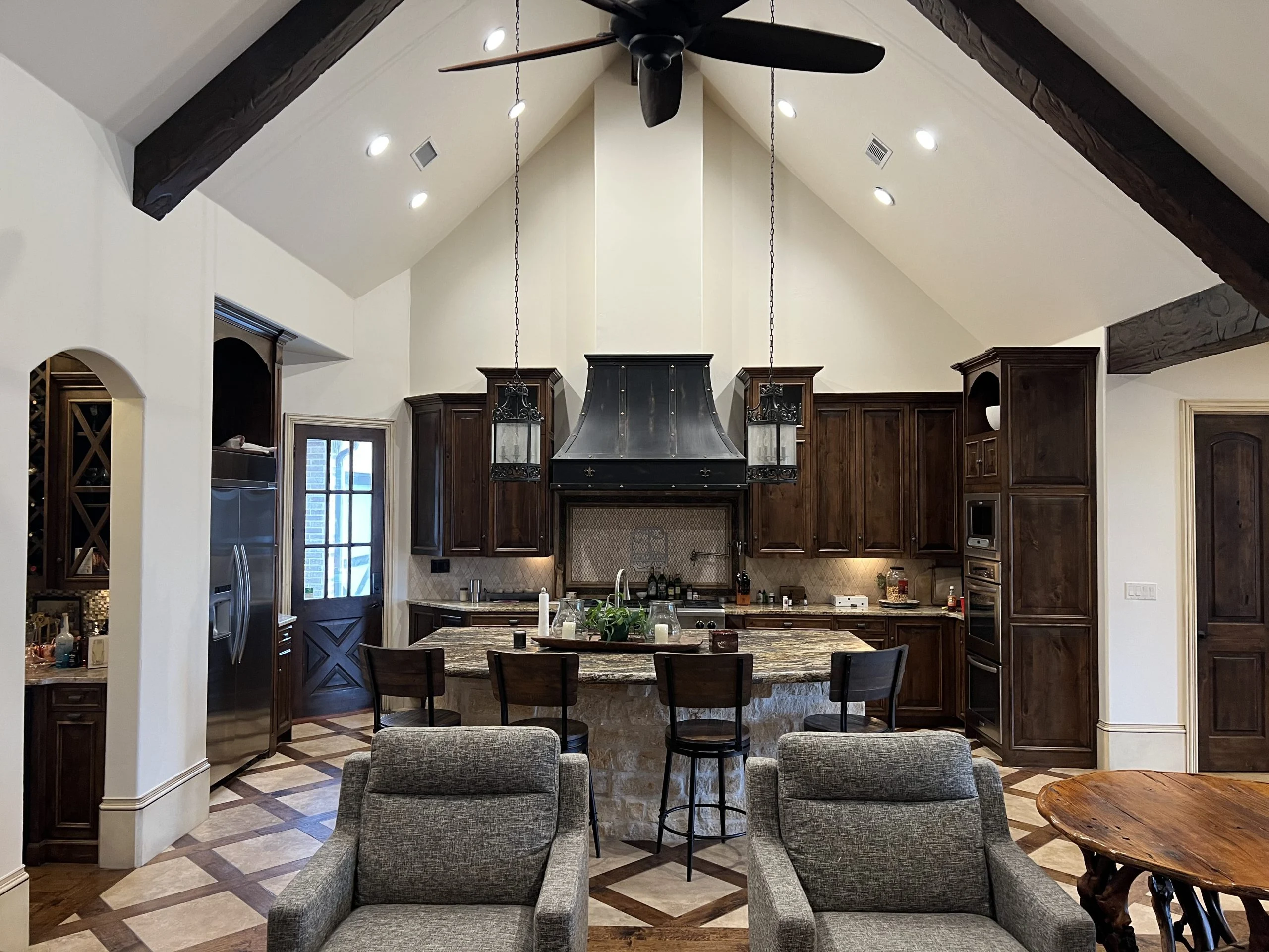 Derheim Painting vaulted ceiling and open concept interior painting in Ardmore, OK